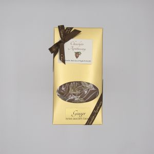Handmade ginger chocolate bar